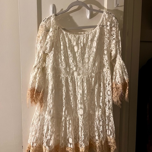 VENUS Mini Boho Chic Dress Lace Sequins Embroidered - Perfect for Special Events - Picture 6 of 11